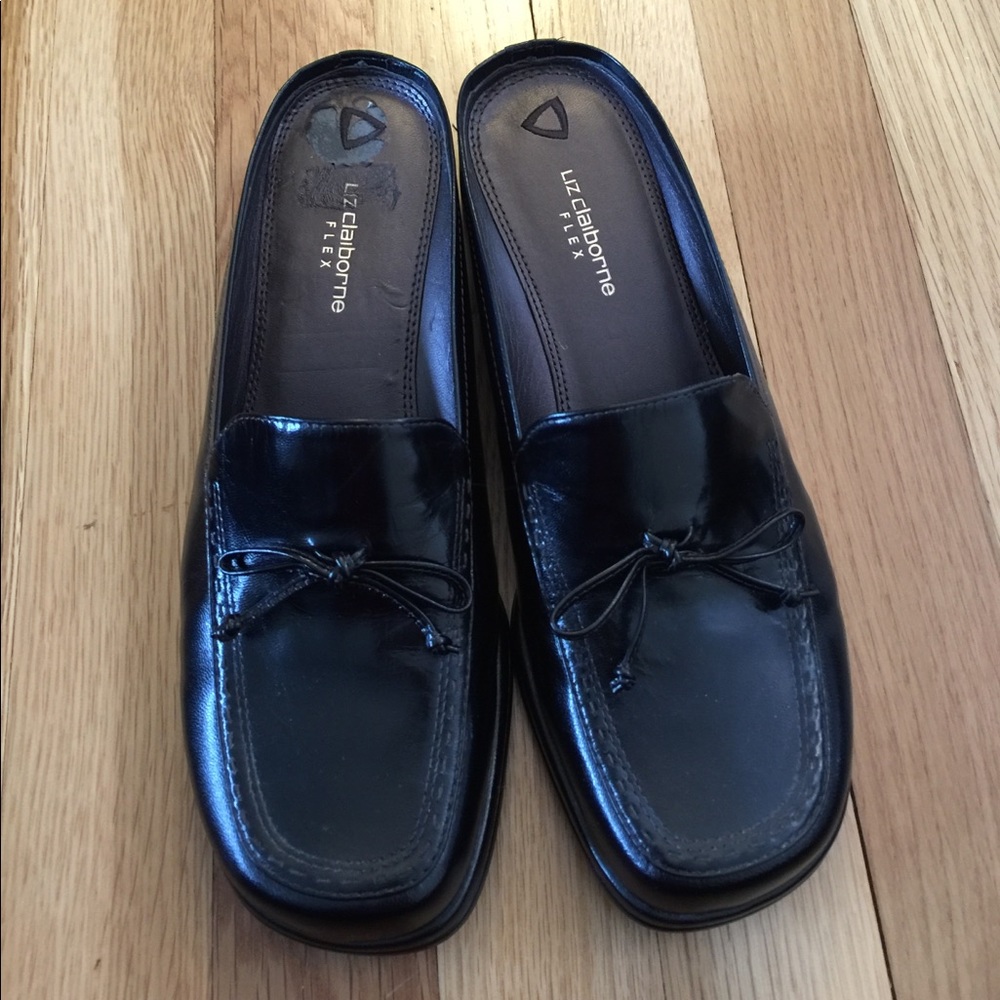Liz Claiborne Leather Loafer Slides